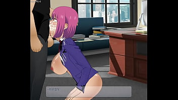 Food wars hisako sucking off her work boss until he unloads cum all over her