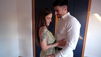 Double creampie threesome fuck for big natural boobs hot girl