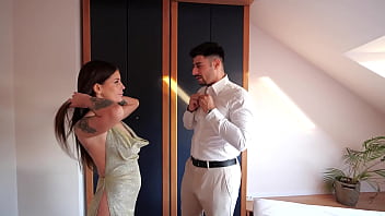 Double creampie threesome fuck for big natural boobs hot girl