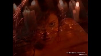 Vanessa gleason playmate sweaty candles bed curly long hair watch with volume up
