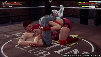 Gigi vs ruby nf3d mixed mma combat ring maledom