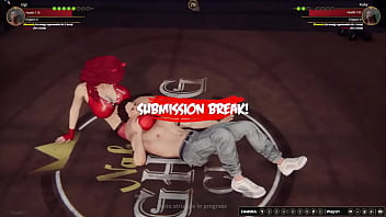 Gigi vs ruby nf3d mixed mma combat ring maledom
