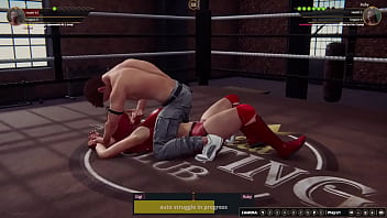 Gigi vs ruby nf3d mixed mma combat ring maledom