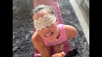 Yoga bunny loves to suck big cock and gets creampie