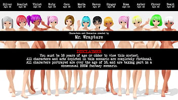 One girl frogtied and suspended while another is blindfolded tied up and have a strap on