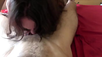 Humiliated puke slut gives nasty blowjob