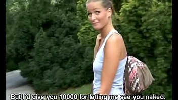 He persuaded her to get naked in public park He persuaded her to get naked in public park
