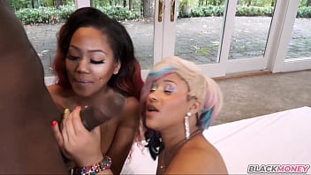 Bbc bull gets lucky and fucks two big booty baddies pinky xxx & kimmie stephens