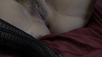 French amateur stepmom is shocked when stepson cleans her pussy after he creampied her