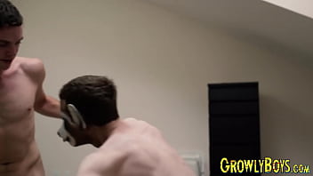 Young Raccoon Twink Blown By Cute Stud thumbnail