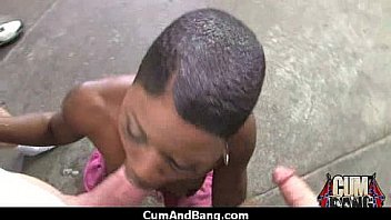 Ebony fucked by a group of white dicks in gangbang 8