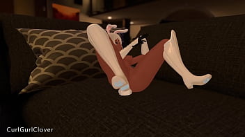 Bunny girl masturbates in vr vrchat porn
