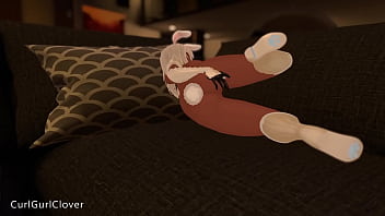 Bunny girl masturbates in vr vrchat porn