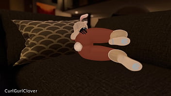 Bunny girl masturbates in vr vrchat porn