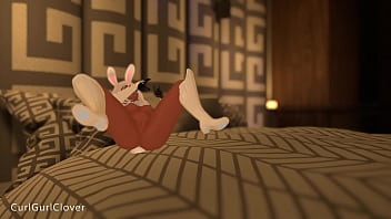 Bunny girl masturbates in vr vrchat porn