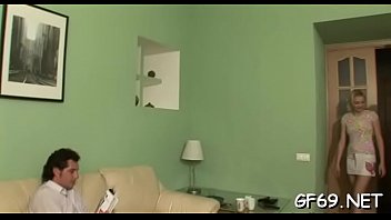 Virgin babe gets her fuck gap delighted by 2 hunks