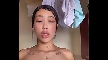 Humiliating piss drinking and play with skinny latina teen