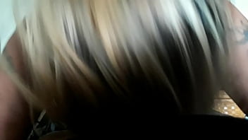 She licks cocks and sperm like a champ