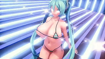 Miku loves to show her body to you