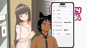 Delivery hot delivering packages and meeting sakura who likes to work out and protein like cum