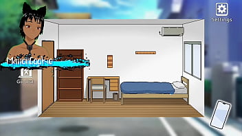 Delivery hot delivering packages and meeting sakura who likes to work out and protein like cum