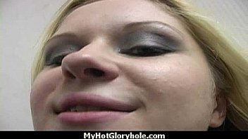 Gloryhole cock licking and sucking interracial 14