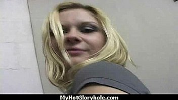 Gloryhole cock licking and sucking interracial 14