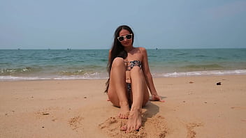 Nice beach chill in tropical sunny paradise