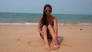 Nice beach chill in tropical sunny paradise