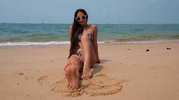 Nice beach chill in tropical sunny paradise