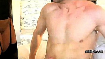 Horny big tit blonde milf nails a stud