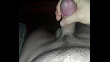 Stroking his dick