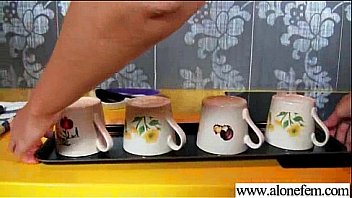 Summer alone superb girl masturbates with sex things video 28