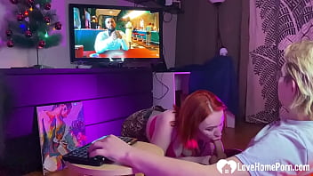 Redhead suks my cock nidely