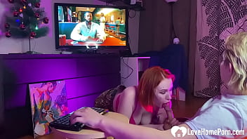 Redhead suks my cock nidely