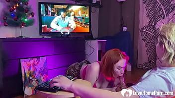 Redhead suks my cock nidely