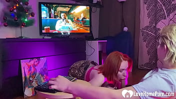 Redhead suks my cock nidely