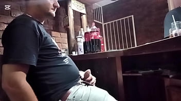 Jerking off while my friend fucks his slut