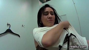 Exquisite czech sweetie was teased in the shopping centre and rode in pov