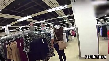 Exquisite czech sweetie was teased in the shopping centre and rode in pov