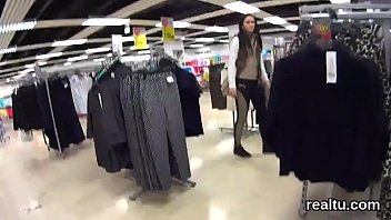 Exquisite czech sweetie was teased in the shopping centre and rode in pov