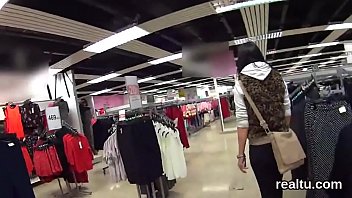Exquisite czech sweetie was teased in the shopping centre and rode in pov