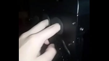 Sexy man fingers his computer