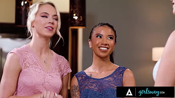 Hot milf fucks 2 hot prom babes