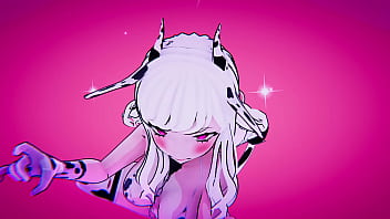 Vtuber vestida de cow sexo victual