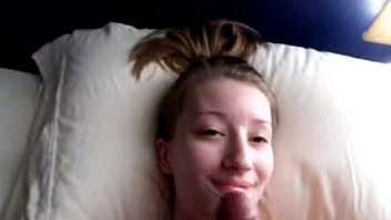 Facial pov blowjob video