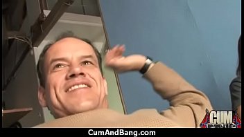 Horny ebony bukkake gangbang 21