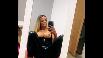 Sexy Woman Wearing Leather Trousers thumbnail