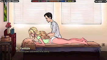 The landlord seduces jenny and touches her breasts and ass