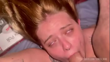 Throat fuck and cum on face — birthday gift for my boyfriend